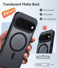 Google Pixel 11/ 11 Pro Case, FNTCASE Translucent Matte Magnetic Shockproof Cover, Military Drop-Tested Anti-Fingerprint Hard Back