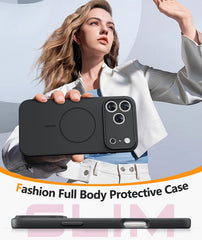 iPhone 17 Pro Phone Case: Magsafe Integrated Silicone Phone Cases with Military Grade Shockproof Protective Cover