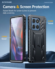 FNTCASE Schutzhülle für Moto G Stylus 5G 2025 (6,7 Zoll): stoßfest nach Militärstandard, mit integriertem Displayschutz und Ständer