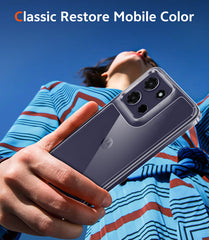 Motorola Moto G Power 5G 2026/2025 Clear Case: Wireless Charging Anti Yellowing Shockproof Phone Case