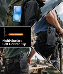 Samsung Galaxy S26 Case, Military Grade Rugged Protection: Magnetic Ring Kickstand with Belt-Clip Holster, 2 Front Frames, Built-in Screen Protector