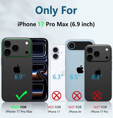 FNTCASE für iPhone 17 Pro Max Hülle: Robuste Handyhülle in Militärqualität mit Ständer und Gürtelclip-Holster 