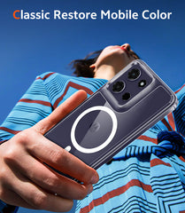 Motorola Moto G Power 5G 2026/2025 Clear Case: Magnetic Charging Shockproof Magsafe Support