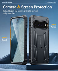 Google Pixel 11/ 11 Pro Case with Kickstand, Built-in Screen Protector, 2 Front Frames, 20FT Military Drop Protection, Shockproof TPU Rugged