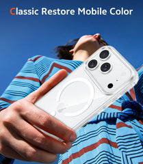 FNTCASE For iPhone 17 Pro 6.3 inch Clear Case: Magnetic Charging Shockproof Magsafe Support