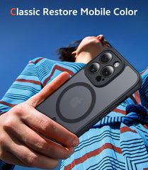 FNTCASE for iPhone 13 Pro Case: Strong Magnetic Translucent Matte Slim Shockproof Protective Drop Full Protection Phone Cover