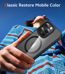 FNTCASE for iPhone 12 Pro Max Case: Clear Anti Yellowing Magnetic Military Grade Drop Protection Cell Phone Cover - Rugged Shockproof Protective Bumper Transparent