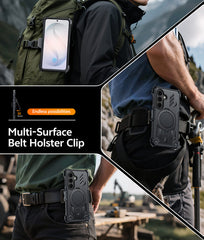 Samsung Galaxy S26 Case, Military Grade Rugged Protection: Magnetic Ring Kickstand with Belt-Clip Holster, 2 Front Frames, Built-in Screen Protector