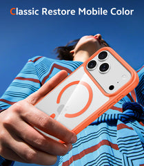 iPhone 17 Pro Phone Case: Clear Anti Yellowing Magnetic Military Grade Drop Protection Cell Phone Cover - Rugged Shockproof Protective Bumper Transparent