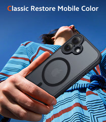 FNTCASE for iPhone 17 Case: Strong Magnetic Translucent Matte Slim Shockproof Protective Drop Full Protection Phone Cover