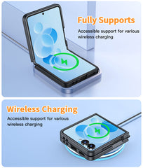 Samsung Z Flip 7 Handyhülle: Magnetisches Laden, stoßfeste Magsafe-Unterstützung – Frosted Oil Spray Touch 