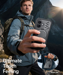 FNTCASE for iPhone 17 Case with Ring Holder Magnetic Kickstand Military Grade Shockproof Protective Rugged Cell Phone Cover
