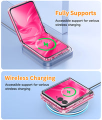 FNTCASE for Motorola Razr Plus 2024/ Razr Plus 2025/ Razr 50 Ultra/ Razr 60 Ultra Phone Case: Magnetic Charging Anti Yellowing Shockproof Magsafe Support Phone Case