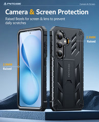 Samsung Galaxy S26 Case with Built-in Screen Protector and Kickstand – Military Rugged, 2 Front Frames, Drop Proof Protective Cover