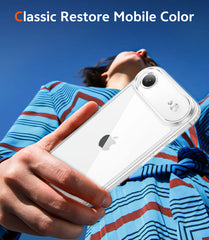 FNTCASE for iPhone 17 Air 6.5 inch Clear Case: Wireless Charging Anti Yellowing Shockproof Phone Case