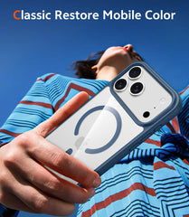 FNTCASE for iPhone 17 Pro Case: Clear Anti Yellowing Magnetic Military Grade Drop Protection Cell Phone Cover - Rugged Shockproof Protective Bumper Transparent