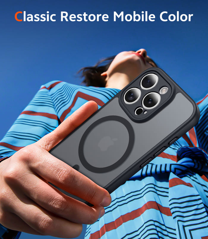 FNTCASE for iPhone 16 Pro Case: Strong Magnetic Translucent Matte Slim ...