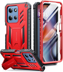 FNTCASE For Moto G 5G 2025 6.7 Inch Phone Case: Military Grade Shockproof with Built-in Screen Protector and Kickstand