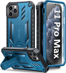 FNTCASE iPhone 11 Pro-Max Case: Rugged Shockproof Protective Case with Kickstand