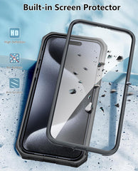 iPhone 15 Pro Phone Cover with Built-in Screen FNTCASE