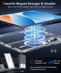 FNTCASE für Samsung Z Fold 7 Magnetische Hülle: Klare Handyhülle in Militärqualität mit Fallschutz und Vergilbungsschutz 