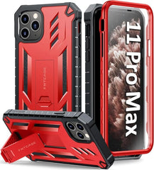 FNTCASE iPhone 11 Pro-Max Case: Rugged Shockproof Protective Case with Kickstand