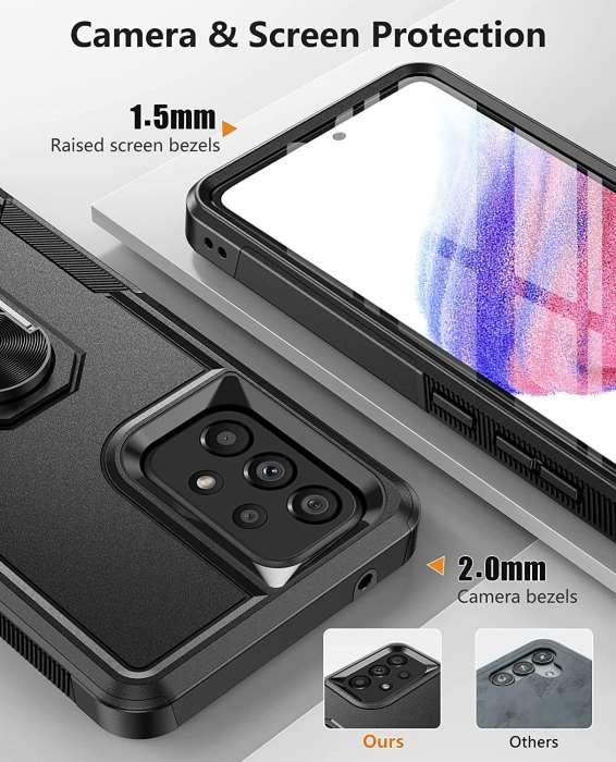 Galaxy A53 5G Military Matte Textured Rugged Cover with Kickstand - FNTCASE OFFICIAL