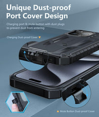 iPhone 15 Pro Max Phone Cover with Belt Clip FNTCASE