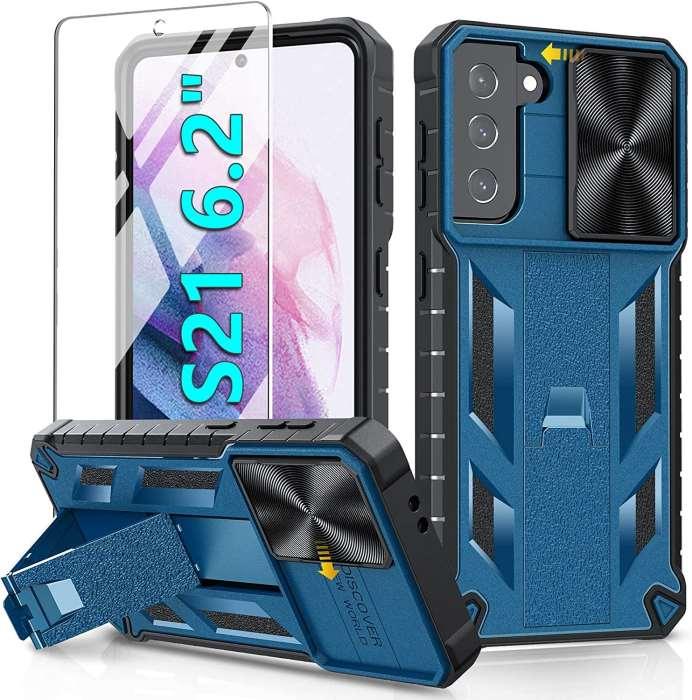 Galaxy S21 5G 6.2inch Heavy Duty Protection Cover with Kickstand - FNTCASE OFFICIAL