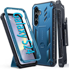 Galaxy S24 6.2 inches Case: Rugged Protective Phone Case with Belt Clip Holster and Kickstand