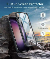 Galaxy S23 Rugged Slim Sturdy Matte Textured Case with Built-in Screen Protector - FNTCASE OFFICIAL