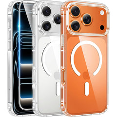 FNTCASE For iPhone 17 Pro 6.3 inch Clear Case: Magnetic Charging Shockproof Magsafe Support