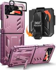 Galaxy Z Flip4 5G Military Grade Rugged Cover with Kickstand & Belt Clip Holster - FNTCASE OFFICIAL