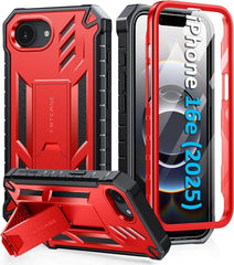 FNTCASE For iPhone SE 4/ SE 2025/ 16E Phone Case: Military Grade Shockproof with Built-in Screen Protector and Kickstand