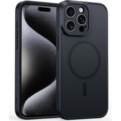 FNTCASE for iPhone 15 Pro Max Phone Case: Magnetic Slim Shockproof Anti-Scratch Matte Phone Cover - Full Covered Camera Protection Anti-Slip Drop Proof Silicone