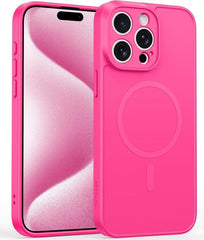 FNTCASE for iPhone 15 Pro Max Phone Case: Magnetic Slim Shockproof Anti-Scratch Matte Phone Cover - Full Covered Camera Protection Anti-Slip Drop Proof Silicone