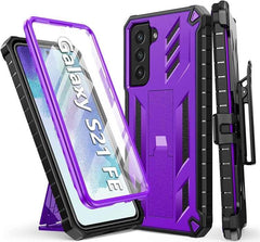 Galaxy S21 FE 5G 6.4inch Military Grade Cover with Kickstand, Belt Clip Holster & Screen Protector - FNTCASE OFFICIAL