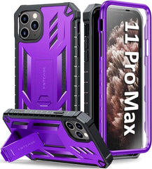 FNTCASE iPhone 11 Pro-Max Case: Rugged Shockproof Protective Case with Kickstand