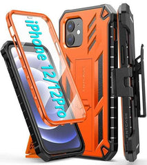 iPhone 12/12 Pro Rugged Protective Phone Case with Belt-Clip Holster and Kickstand - FNTCASE OFFICIAL