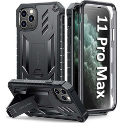 FNTCASE iPhone 11 Pro-Max Case: Rugged Shockproof Protective Case with Kickstand