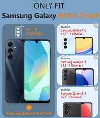 FNTCASE For Samsung Galaxy A16 5G 6.7 Inch Phone Case: Military Grade Shockproof with Built-in Screen Protector and Kickstand