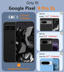 FNTCASE Google Pixel 9 Pro XL ケース: 2層ミリタリーグレード落下保護電話カバー、ベルトクリップホルスター付き | 頑丈で耐久性のある高耐久耐衝撃保護バンパータフ