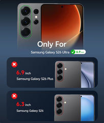 Samsung Galaxy S26 Ultra Case, Military Grade Rugged Protection: Magnetic Ring Kickstand with Belt-Clip Holster, 2 Front Frames, Built-in Screen Protector