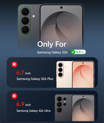 Samsung Galaxy S26 Case, Military Grade Rugged Protection: Magnetic Ring Kickstand with Belt-Clip Holster, 2 Front Frames, Built-in Screen Protector