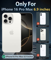 FNTCASE für iPhone 16 Pro Max 6,9 Zoll Hülle: Magnetische Aufladung, Anti-Vergilbung, stoßfeste Magsafe-Unterstützung, Telefonhülle 