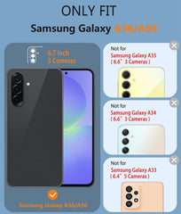 Samsung Galaxy A36 A56 Hülle: Magnetische, militärische Fallschutz, rutschfest, Anti-Fingerabdruck, duale Schicht, stoßfeste Handyhülle