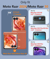 FNTCASE for Motorola Razr 2024/ Razr 50 Phone Case: Clear Slim Anti Yellowing Shockproof Protective