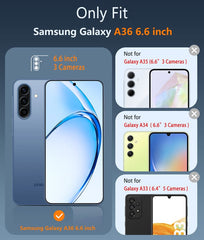 FNTCASE for Samsung Galaxy A36 6.6 inch Clear Case: Wireless Charging Anti Yellowing Shockproof Phone Case