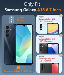 FNTCASE for Samsung Galaxy A16 5G Phone Case: Magnetic Translucent Shockproof Slim Phone Cover - Military Grade Drop Proof Hard Back Anti-Fingerprint Protective Case