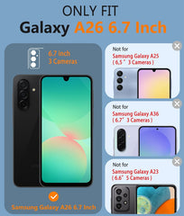 FNTCASE Für Samsung Galaxy A26 6,64 Zoll Stoßschutz Handyhülle Robuste Abdeckung mit Rutschfester Textur 